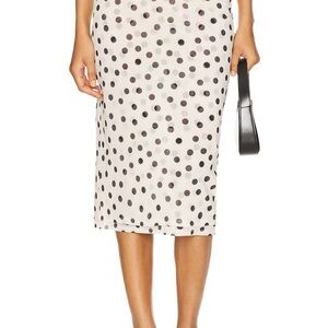 LPA Carla Skirt in Cream And Black Dot